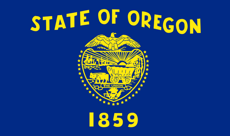 The flag of the state of oregon was established in 1859