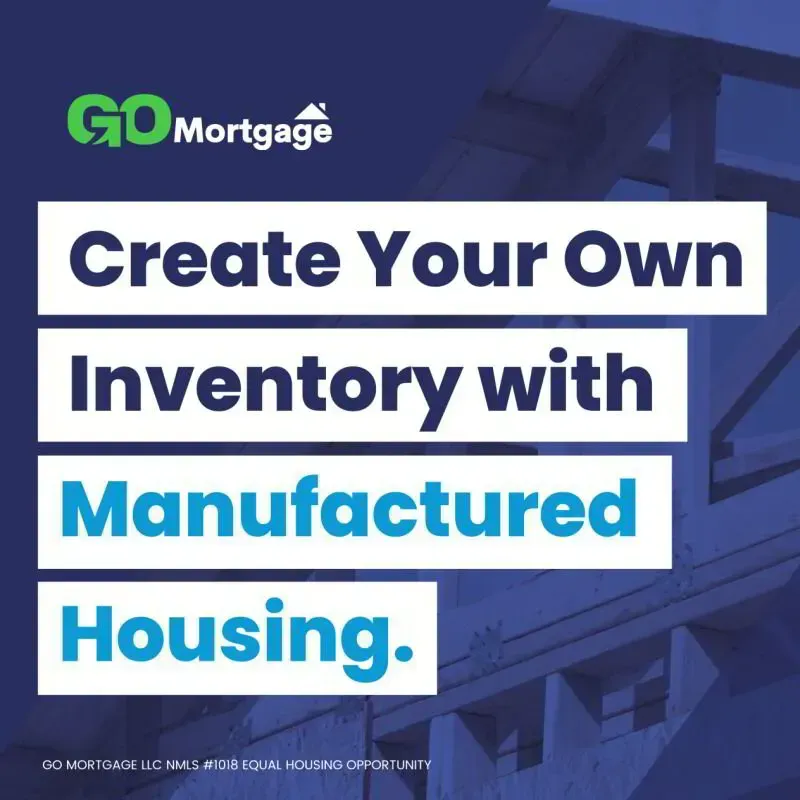 a poster that says create your own inventory with manufactured housing