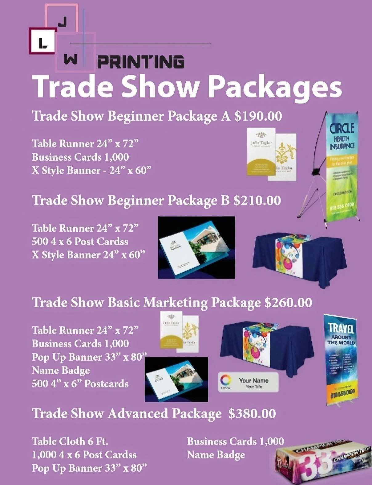 JLW Printing trade show packages
