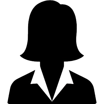 It is a silhouette of a woman without a face.