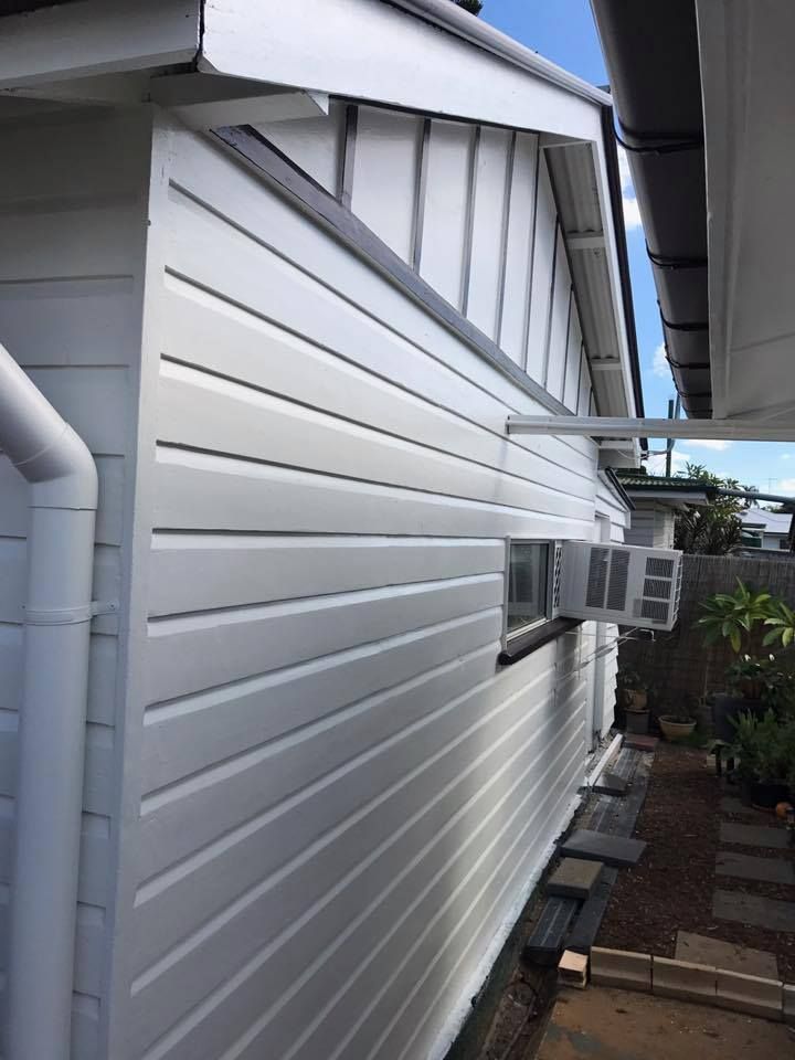 Newly Spray-Painted White House With A Window On The Side — Shane's Painting & Timber Restorations In East Toowoomba, QLD