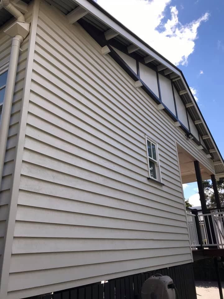 White House With A Porch And A Blue Sky In The Background — Shane's Painting & Timber Restorations In East Toowoomba, QLD