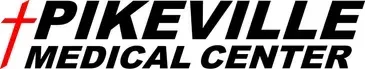 The Pikeville Medical Center logo features black text and a red cross.
