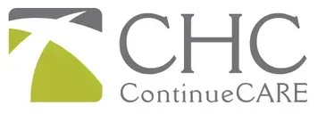 Logo: gray and green abstract design, "CHC" in gray, "ContinueCARE" in gray below.