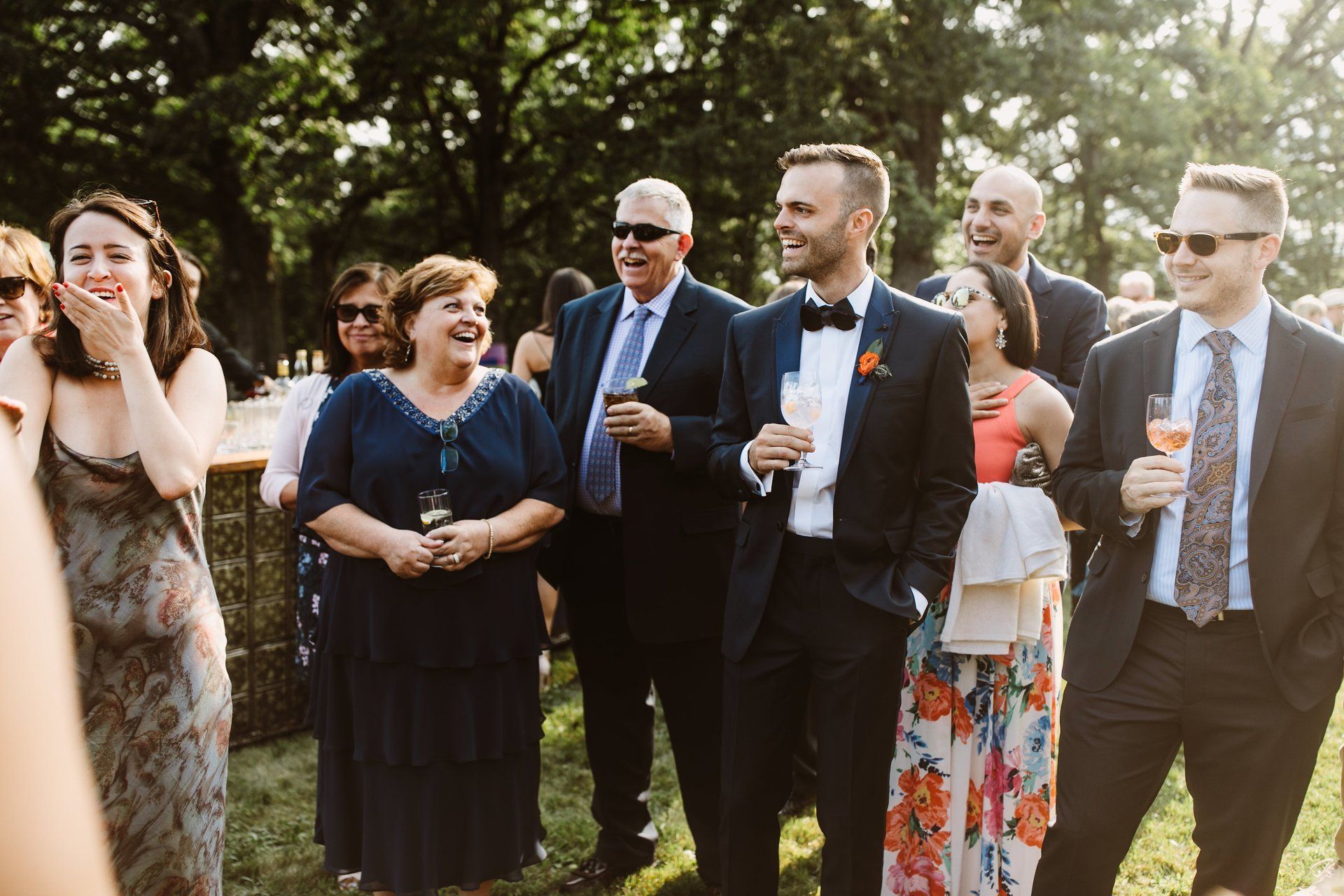 the groom with his family
