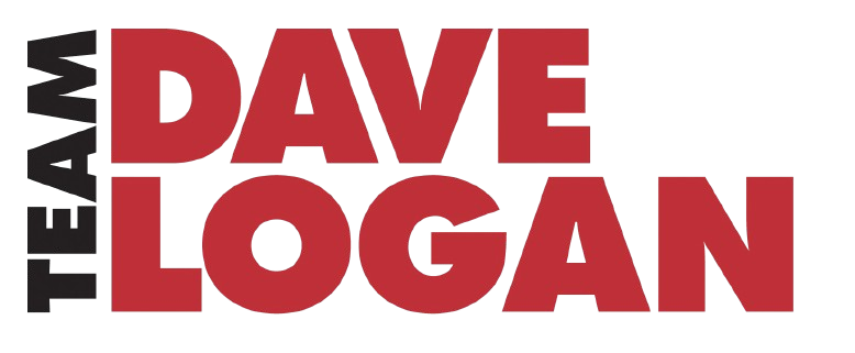 "Team Dave Logan" in black text on left and red text on right.
