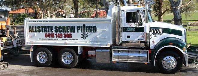 allstate screw piling truck