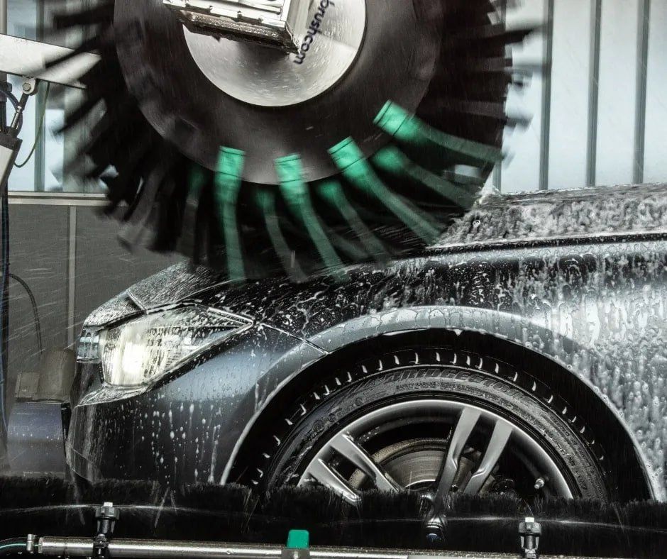 Hybrid car wash brush