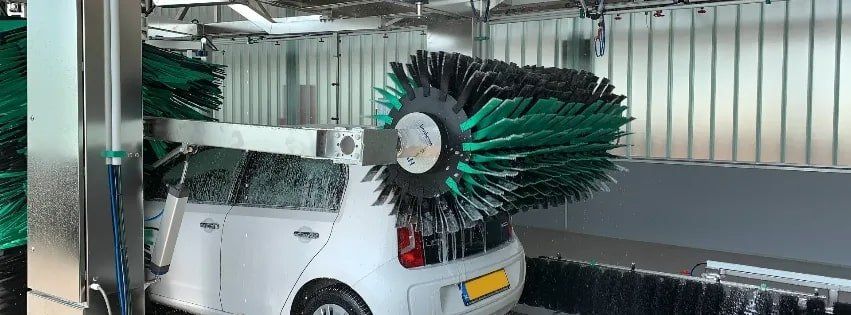 hybrid carwash textile brushes