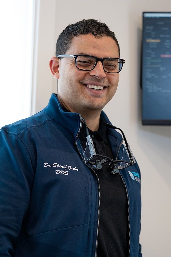 Dr. Gabr talking to a patient