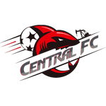 The logo for central fc shows a shark with a soccer ball in its mouth.