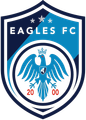 The logo for the eagles fc shows a blue bird with a crown on its head