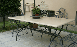 iron garden table