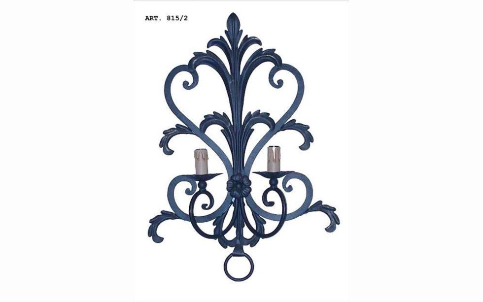 lampadario da muro in ferro
