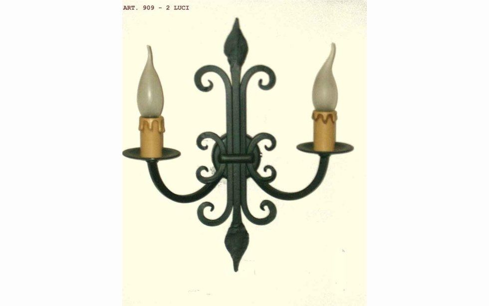 lampadario da muro a due braccia