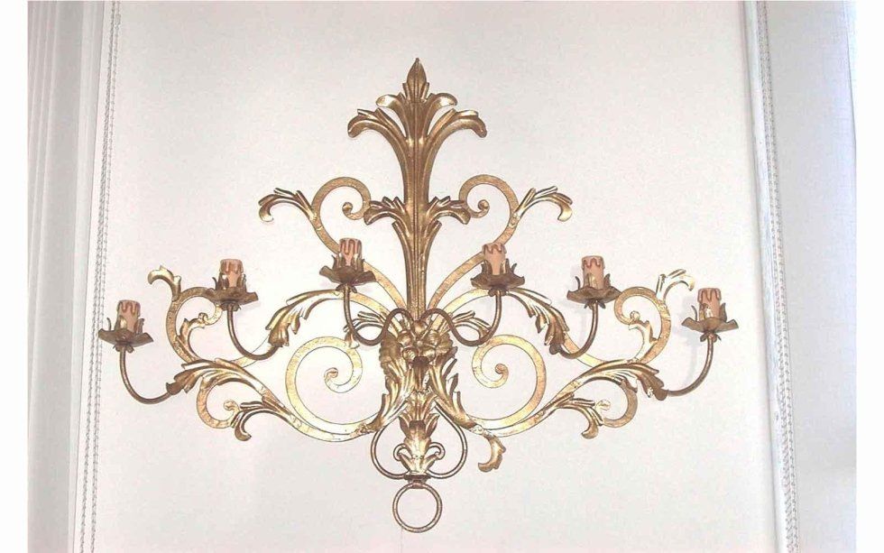 lampadario da muro a sei braccia