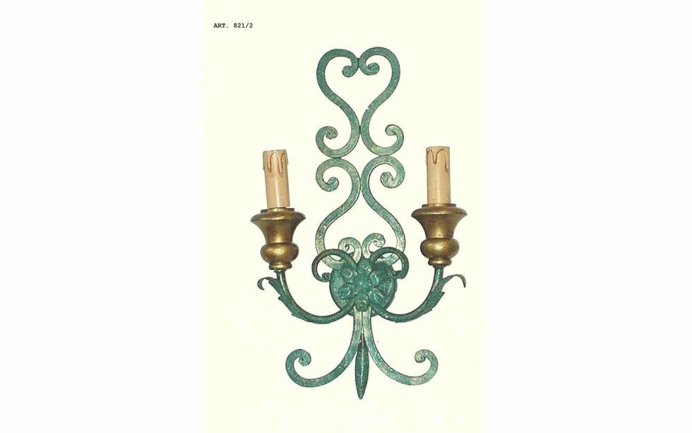 lampadario da muro verde