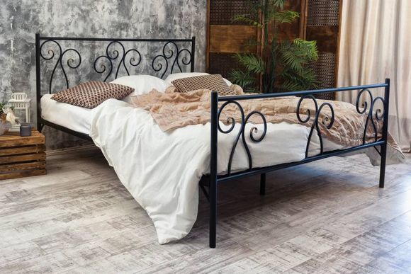 wrought iron double bed