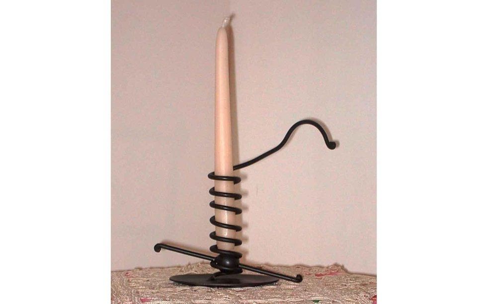 portacandele in ferro battuto