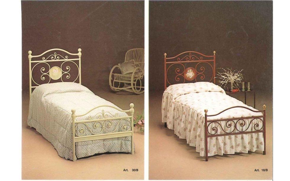 two single iron beds