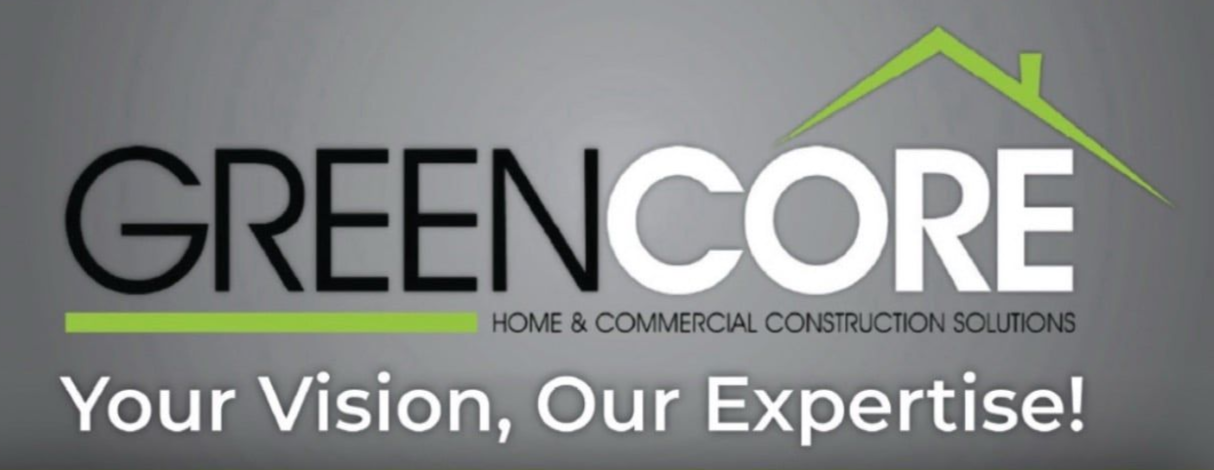 GREENSCORE logo with green roof line and slogan &ldquo;Your Vision, Our Expertise!&rdquo;
