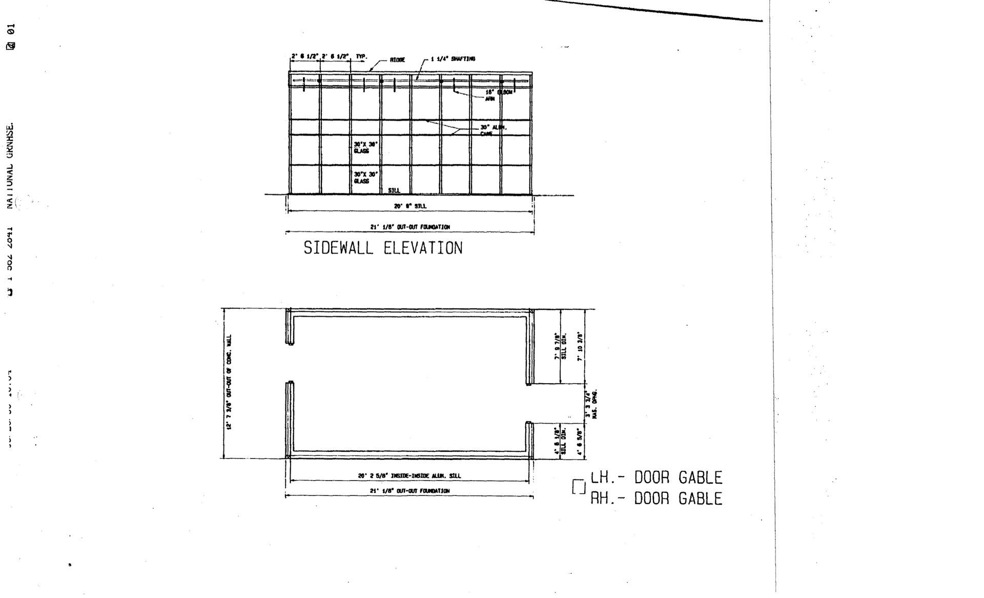 A black and white drawing of a building on a white background.