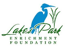 A logo for the lakes park enrichment foundation