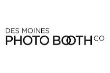 Logo for Des Moines Photo Booth Co, black text on white background.