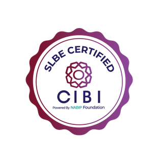 Graphic with blue and white elements. Text states 