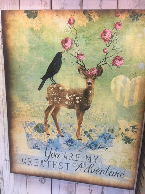 Decor — Art Print of a Deer and a Bird in Houston, TX
