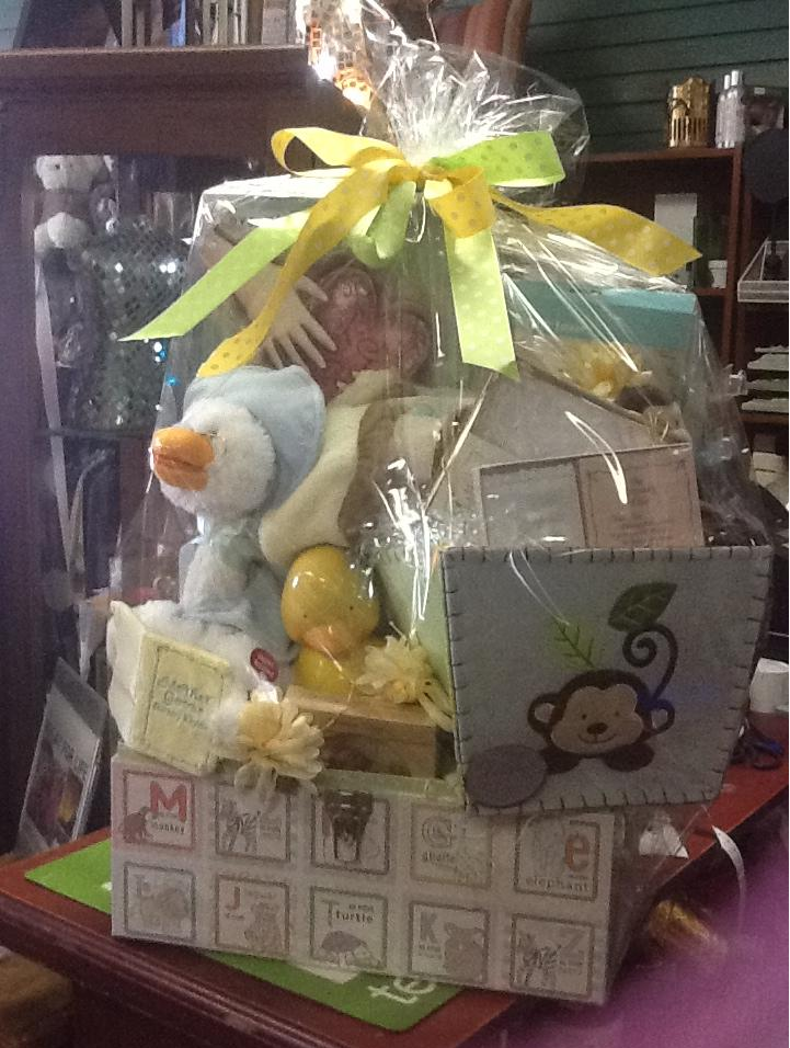 Baby Shower Gifts — Blue and Yellow Baby Boy Gift Basket in Houston, TX