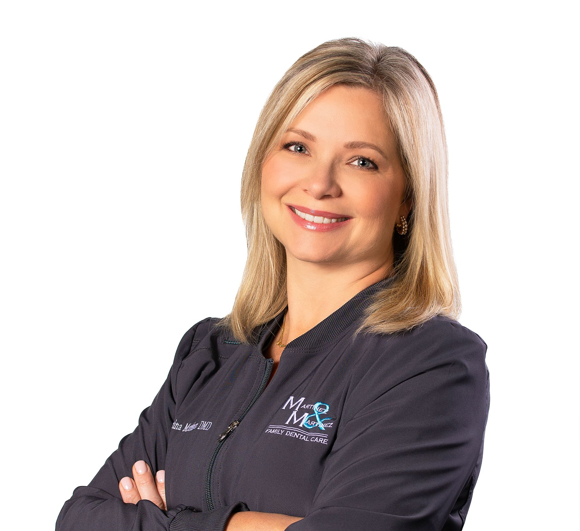 Smiling woman sitting in a dental chair 