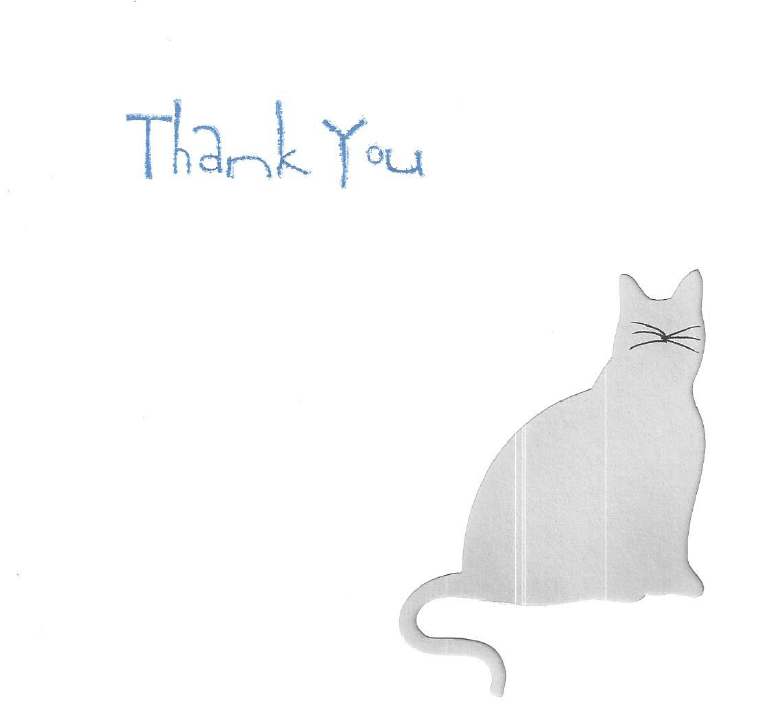 Thank you card with 