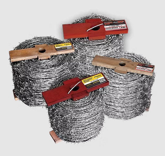 A Spool Of AWP Fencing Barbed Wire With A Wooden Handle — Wauchope Rural Centre In Wauchope, NSW