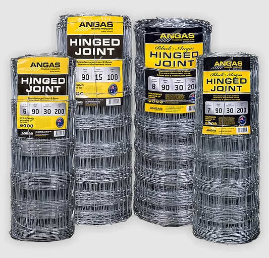 Four Rolls Of Hinged Joint Fence Are Stacked On Top Of Each Other — Wauchope Rural Centre In Wauchope, NSW