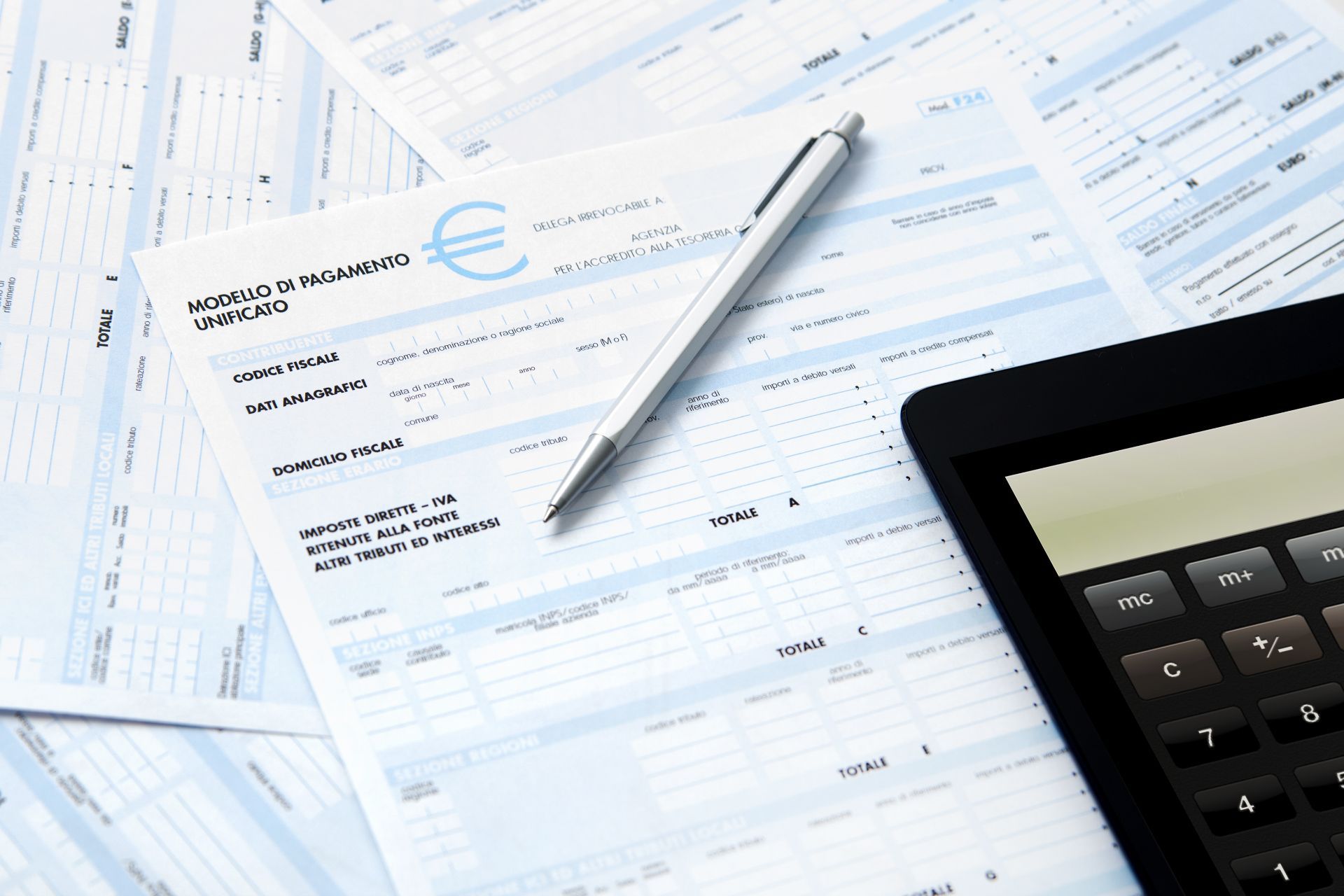 modello di pagamento e altri documenti fiscali