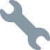 A silhouette of a wrench on a white background.