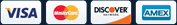 A row of visa mastercard discover and amex logos