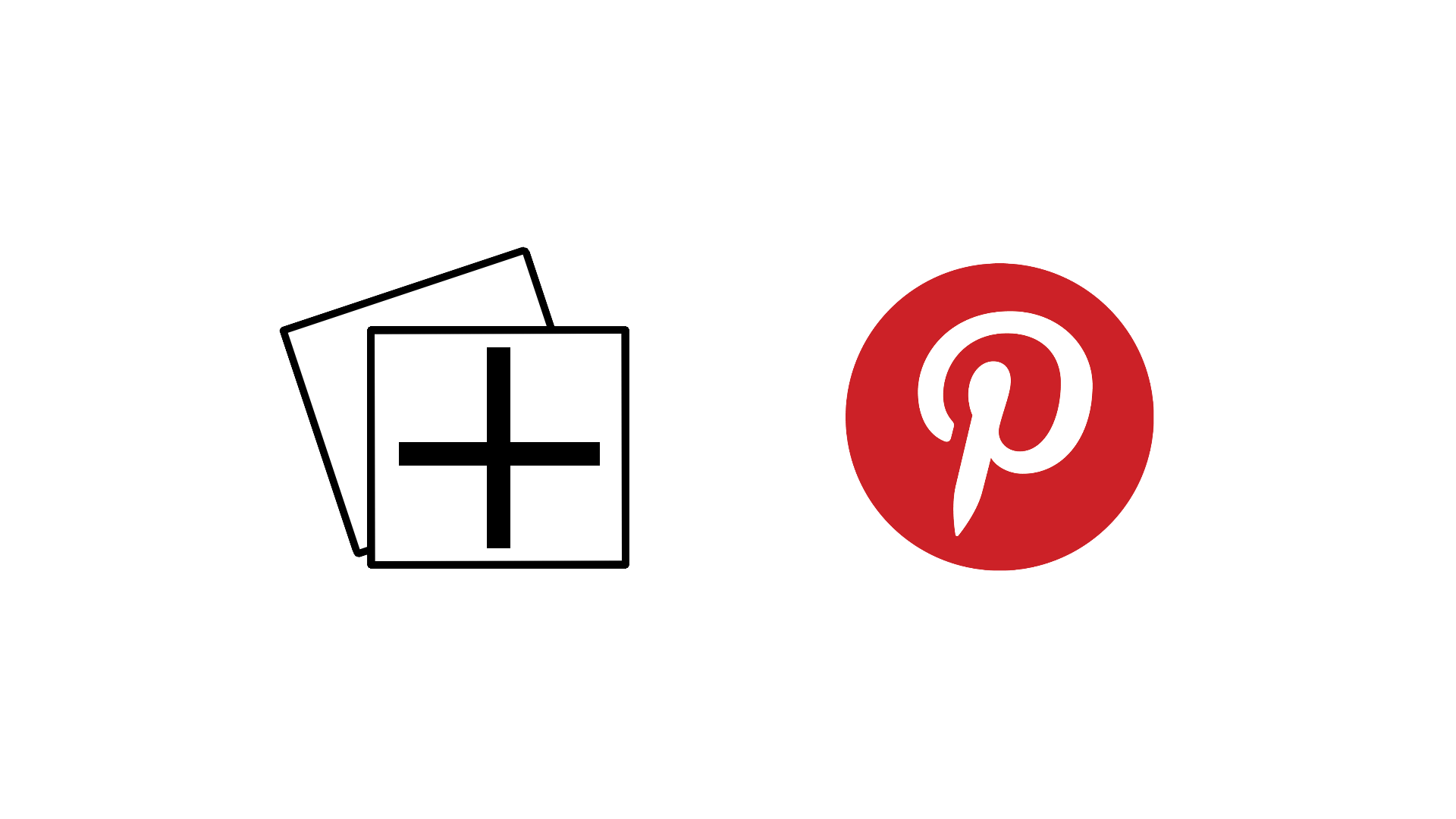 Verzamelingen en Pinterest logo