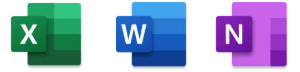 Logo van Excel, Word, OneNote