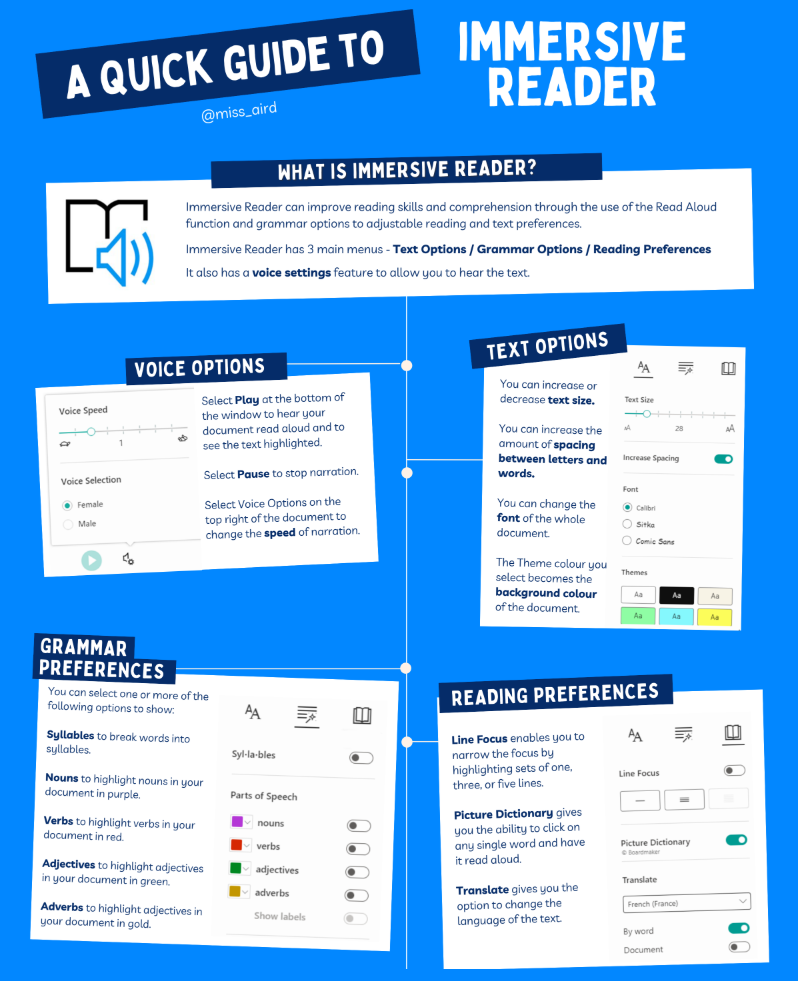 Quick guide Immersive Reader