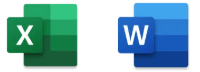 Logo van Excel en Word