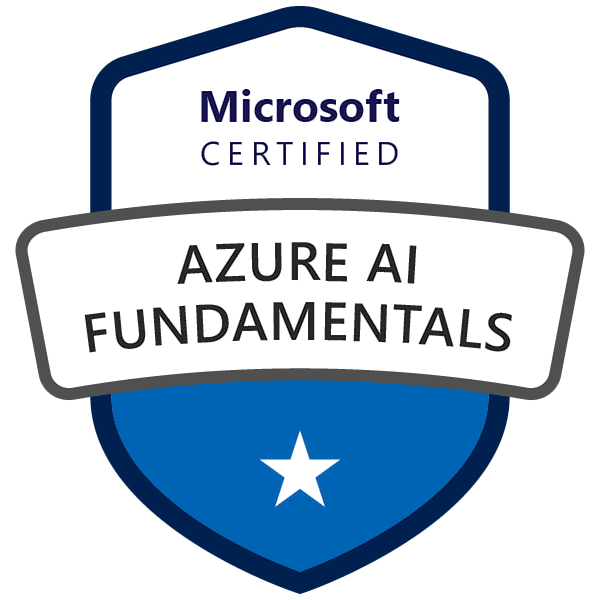 Badge Microsoft Certified Azure AI Fundamentals