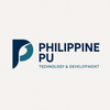 Philippine PU logo: Golden stylized house within a circle, with text 