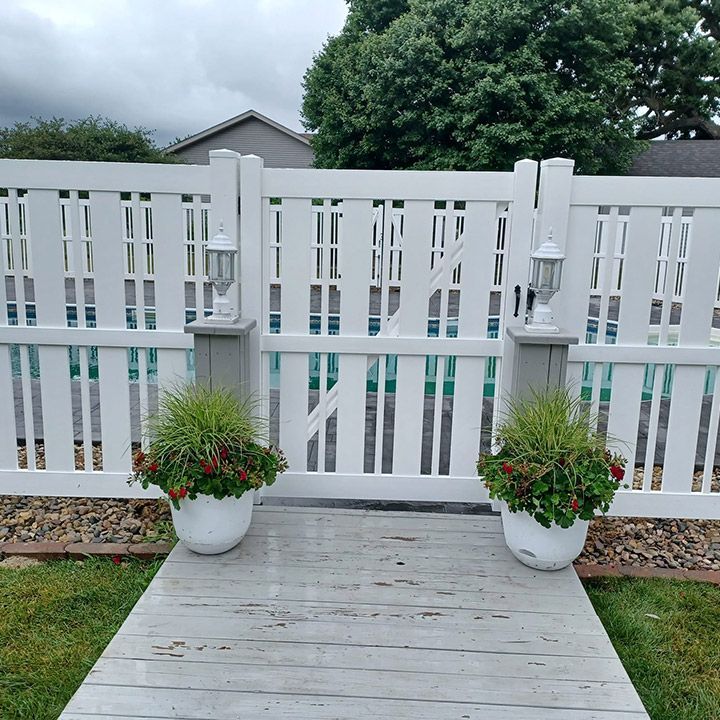 White Railings — Griffith, IN — Rojas Fencing & Decking
