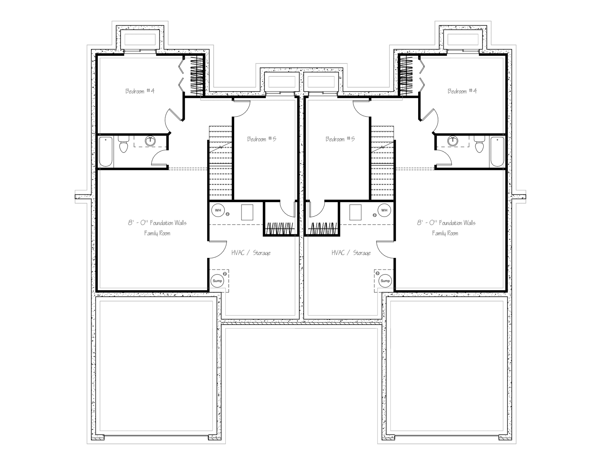 A black and white floor plan of a house.