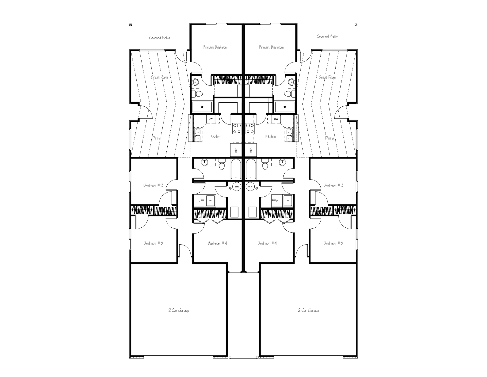 A black and white floor plan of a house.