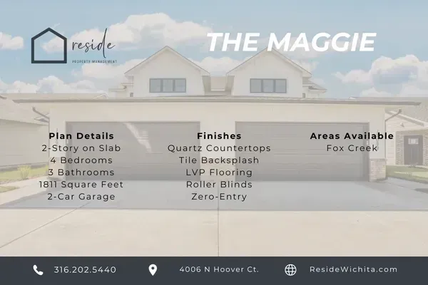 A rendering of a house for sale called the maggie.