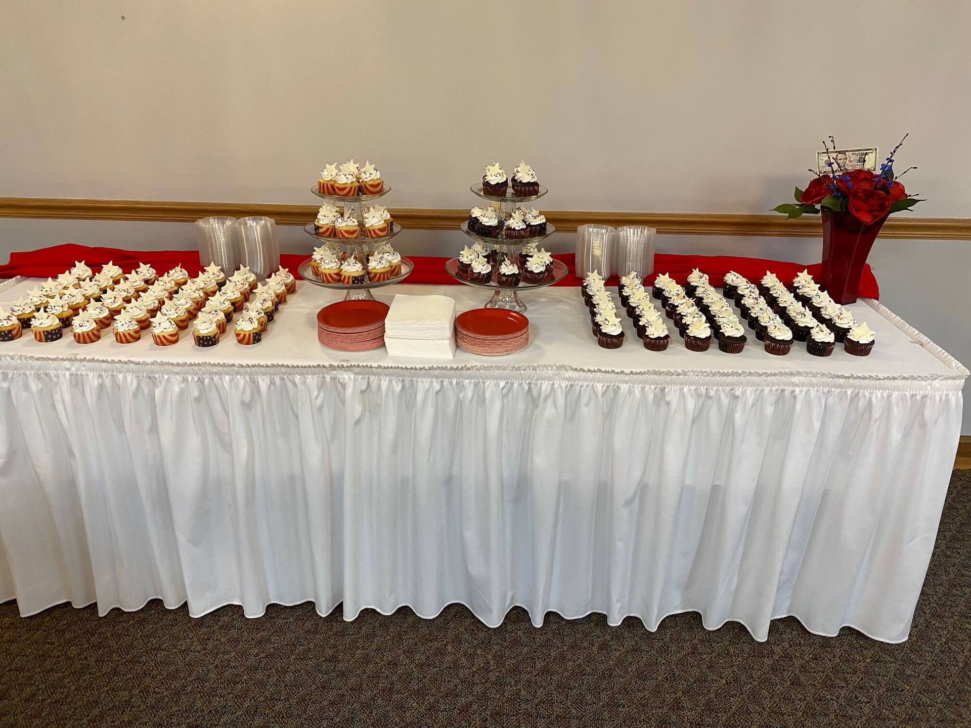 Elks Ballroom - table of cupcakes