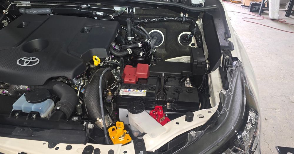Open Engine Compartment of Vehicle with Dual Battery System